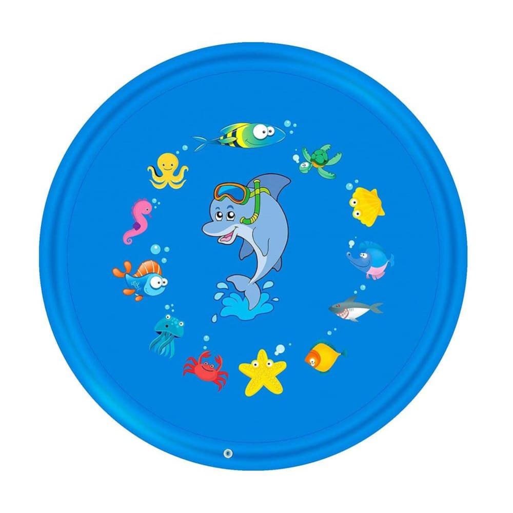 100cm Outdoor Lawn Beach Sea Animal Inflatable Water Spray Kids Sprinkler Play Pad Mat Water Games Beach Mat Cushion Toys - ELECTRONICS-HEAVEN