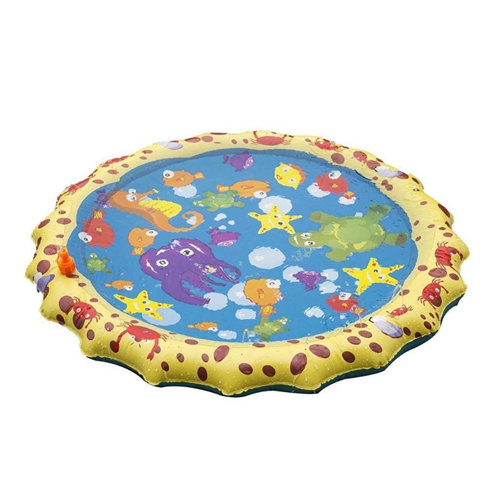 100cm Outdoor Lawn Beach Sea Animal Inflatable Water Spray Kids Sprinkler Play Pad Mat Water Games Beach Mat Cushion Toys - ELECTRONICS-HEAVEN