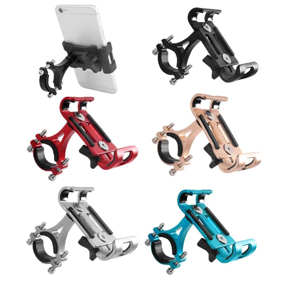 1Pc Aluminium Alloy Bike Phone Holder 360 Degree Rotatable Bicycle Phone Holder Racks Cycling Handlebar Phone Stand Bracket - ELECTRONICS-HEAVEN