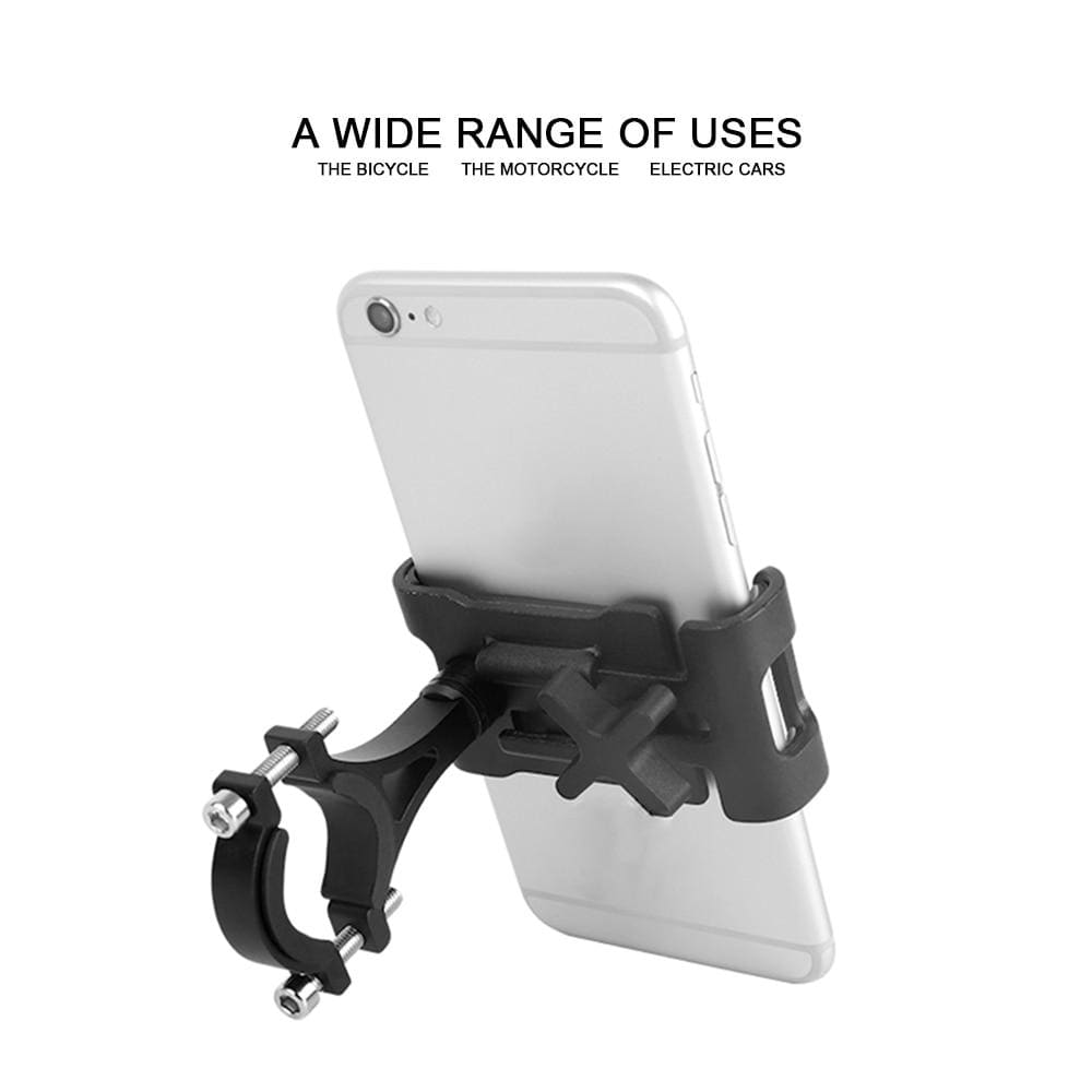 1Pc Aluminium Alloy Bike Phone Holder 360 Degree Rotatable Bicycle Phone Holder Racks Cycling Handlebar Phone Stand Bracket - ELECTRONICS-HEAVEN