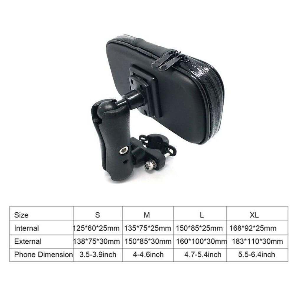 360 Rotatable Bicycle Motorcycle Mobile Phone Holder Bag Handlebar GPS Bracket PVC Mount Stand Support Waterproof Moto Bag Case - ELECTRONICS-HEAVEN