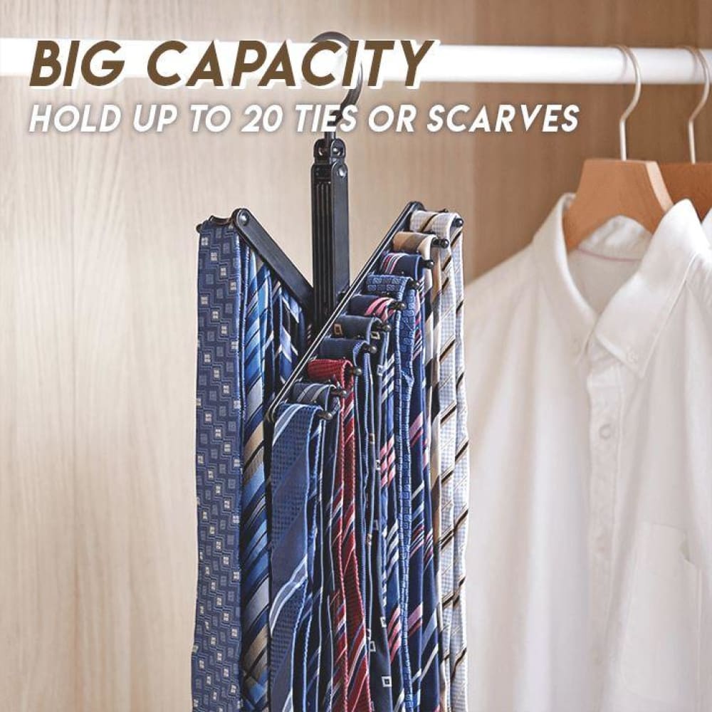 360° rotating cross shaped tie hanger - home storage & 