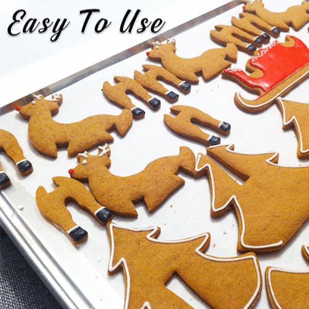 3d christmas cookies mold (set of 8) - kitchen & dining