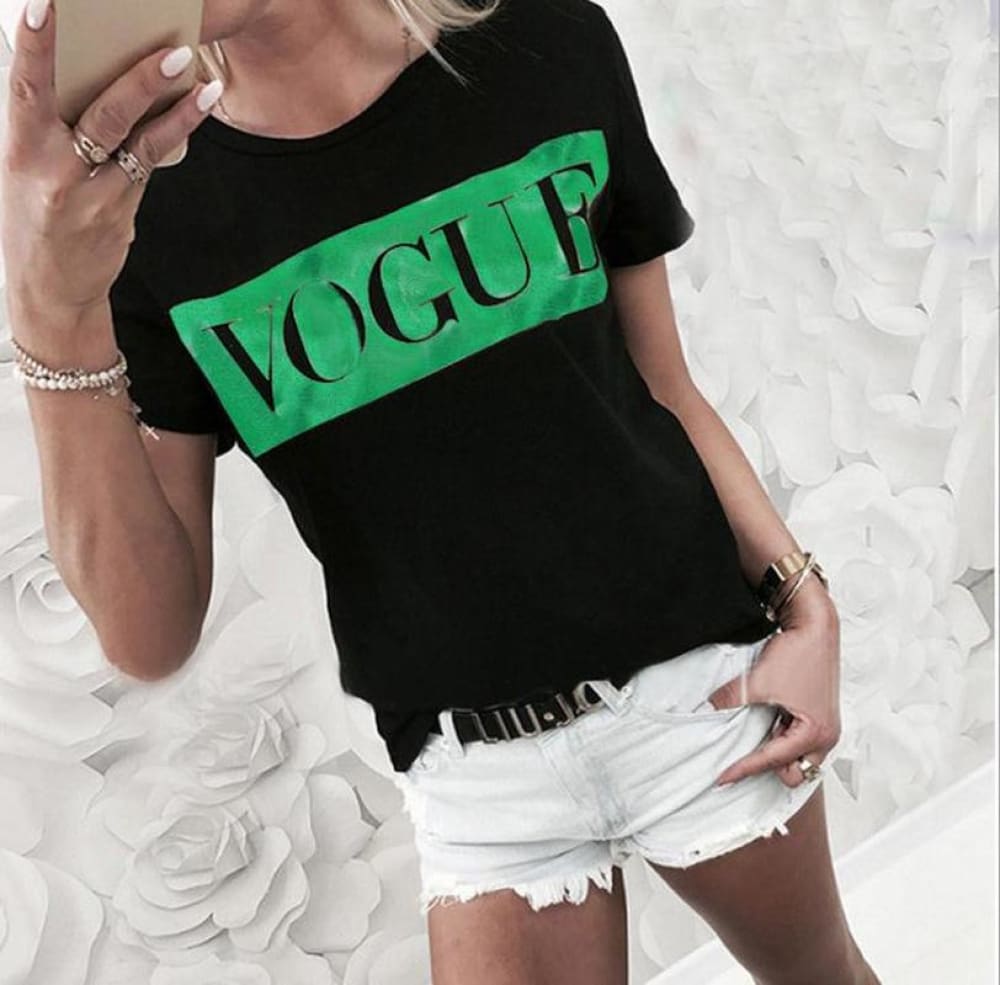 3D Printed Women's T-Shirts Golden Vogue - ELECTRONICS-HEAVEN