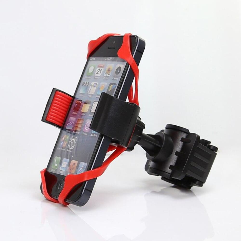 Adjustable Bicycle Phone Holder PVC Bike Handlebar Clip Stand Mount Bracket Holder For iPhone Samsung Universal Mobile Cellphone - ELECTRONICS-HEAVEN