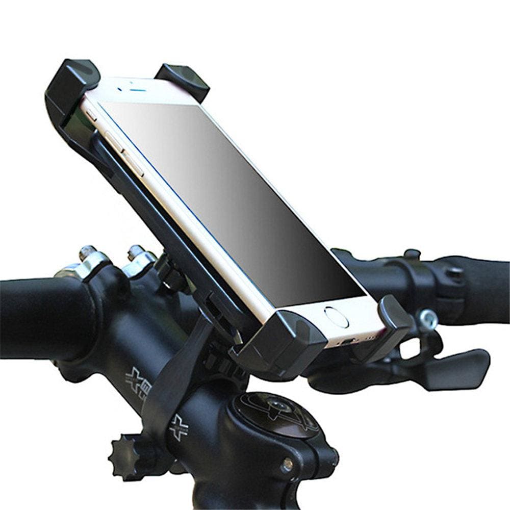 Adjustable Bicycle Phone Holder PVC Bike Handlebar Clip Stand Mount Bracket Holder For iPhone Samsung Universal Mobile Cellphone - ELECTRONICS-HEAVEN