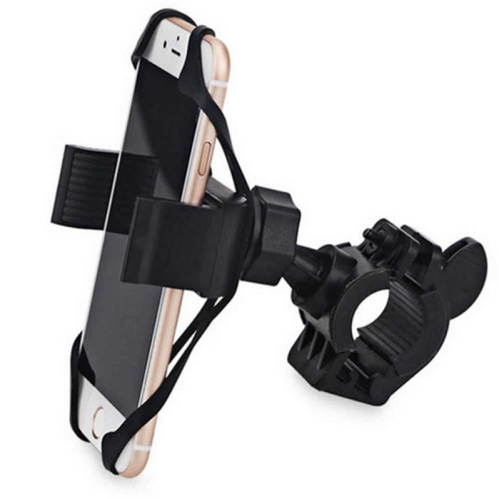 Adjustable Bicycle Phone Holder PVC Bike Handlebar Clip Stand Mount Bracket Holder For iPhone Samsung Universal Mobile Cellphone - ELECTRONICS-HEAVEN