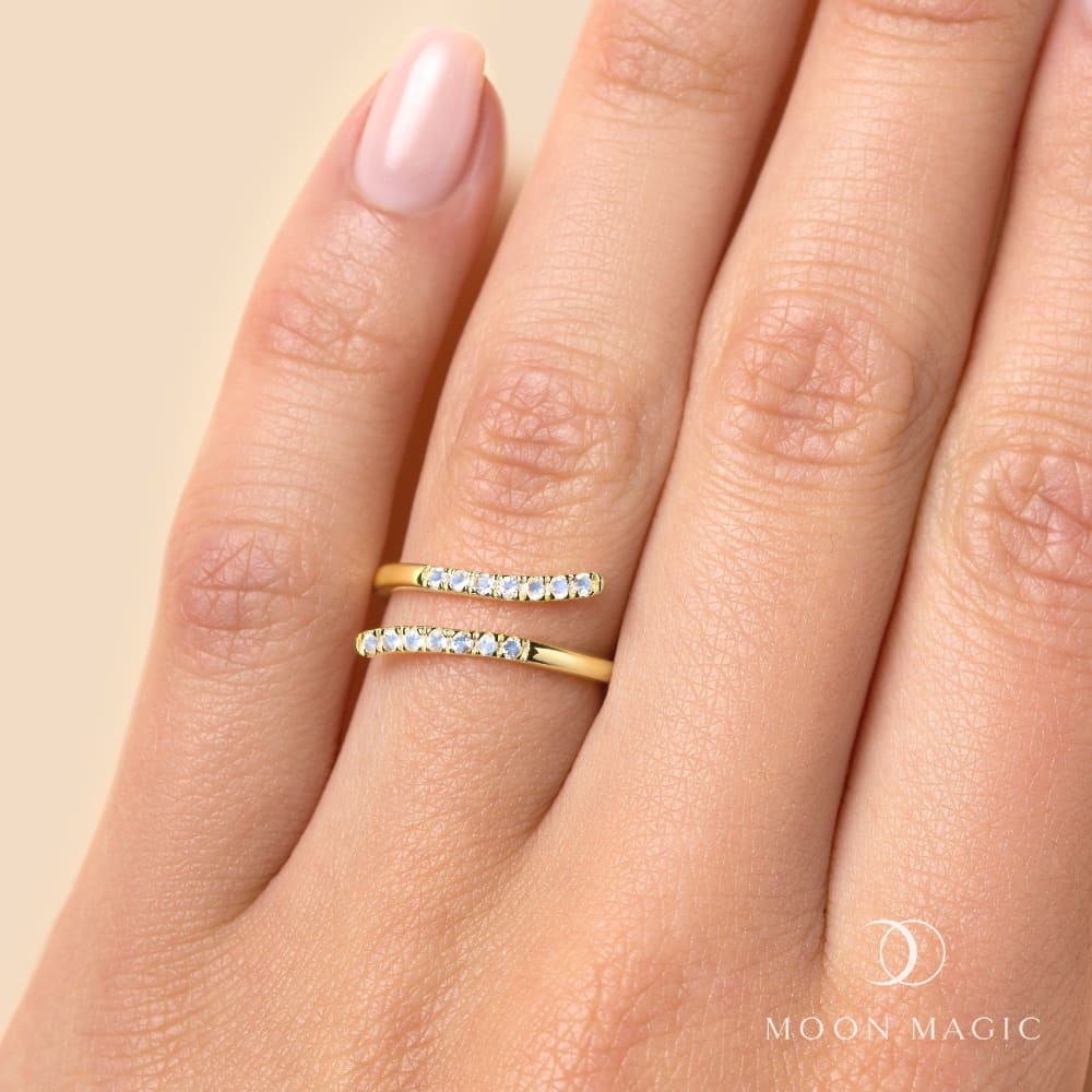 Adjustable moonstone ring - endless - pre-order ring