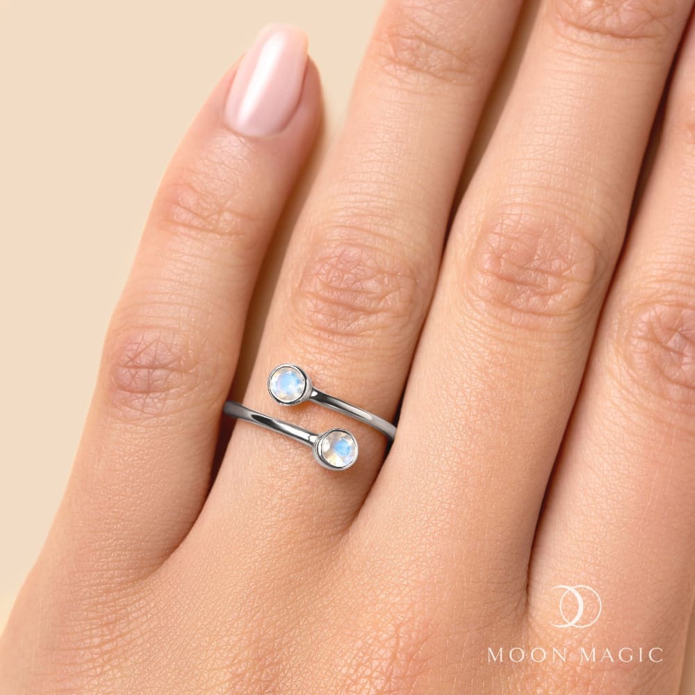 Adjustable moonstone ring - evolve - pre-order ring