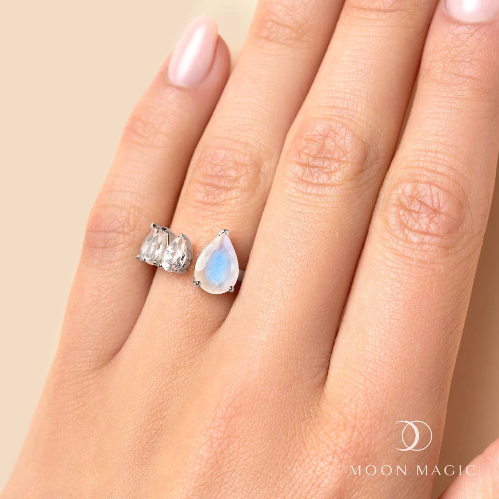 Adjustable moonstone ring - lush - pre-order ring