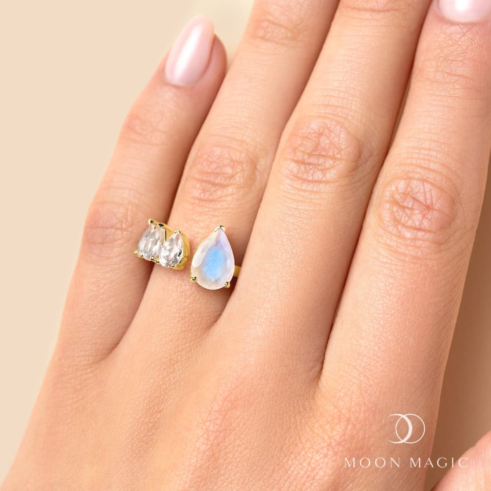 Adjustable moonstone ring - lush - pre-order ring