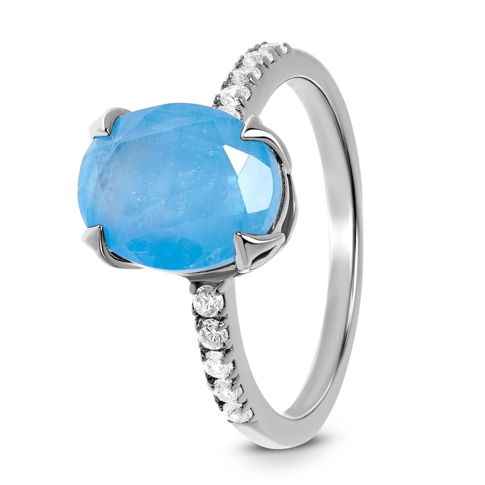 Aquamarine ring - harlow - aquamarine ring