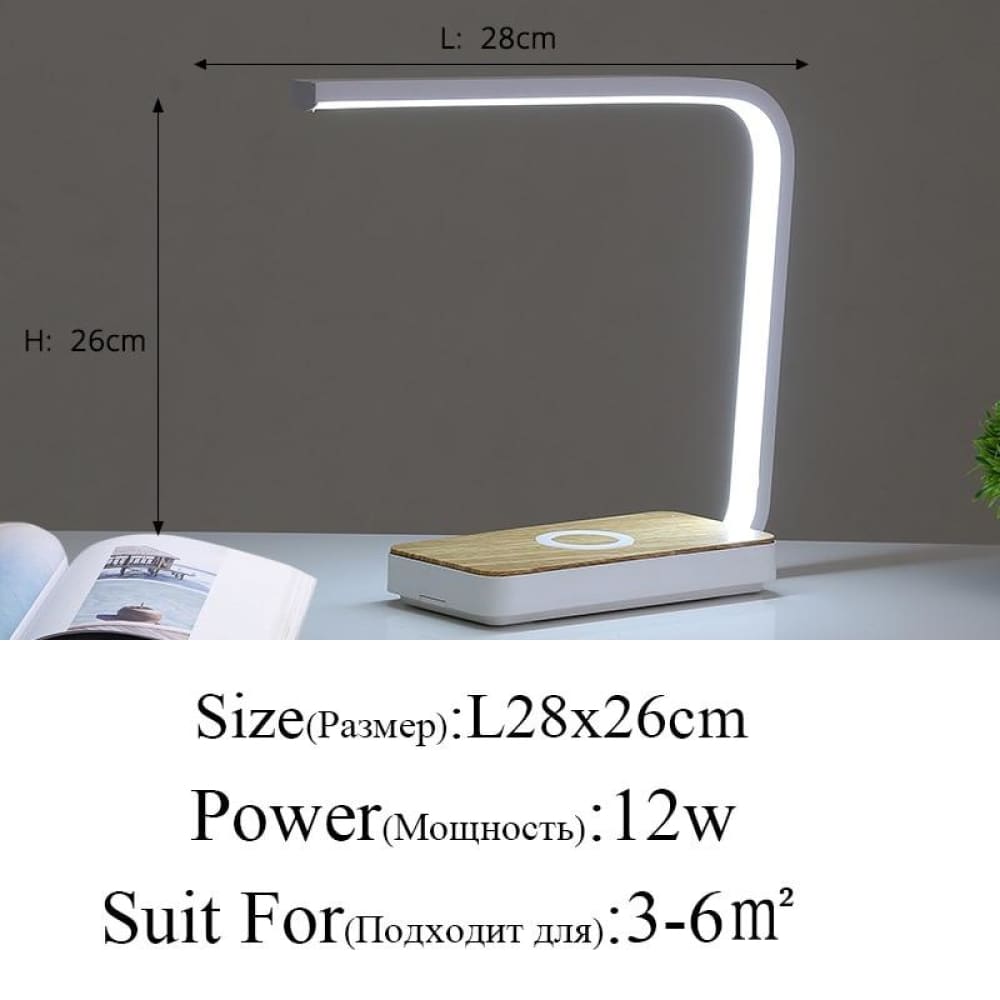 Beautiful Stylish Wireless Qi Charging Table Lamp - style A 