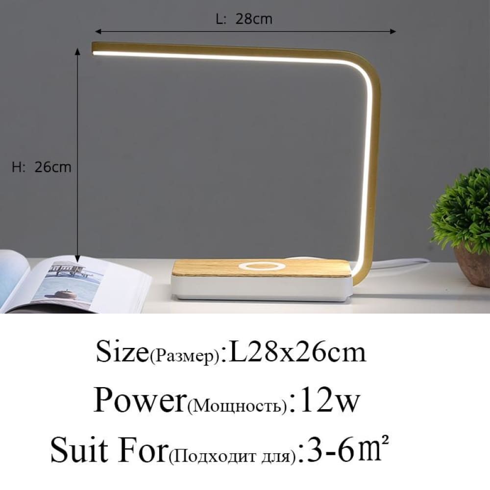 Beautiful Stylish Wireless Qi Charging Table Lamp - style A 