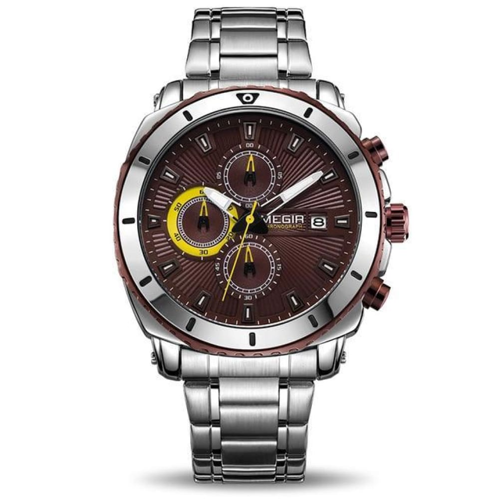 Bigoza Stainless Steel Gents Watch - Coffee