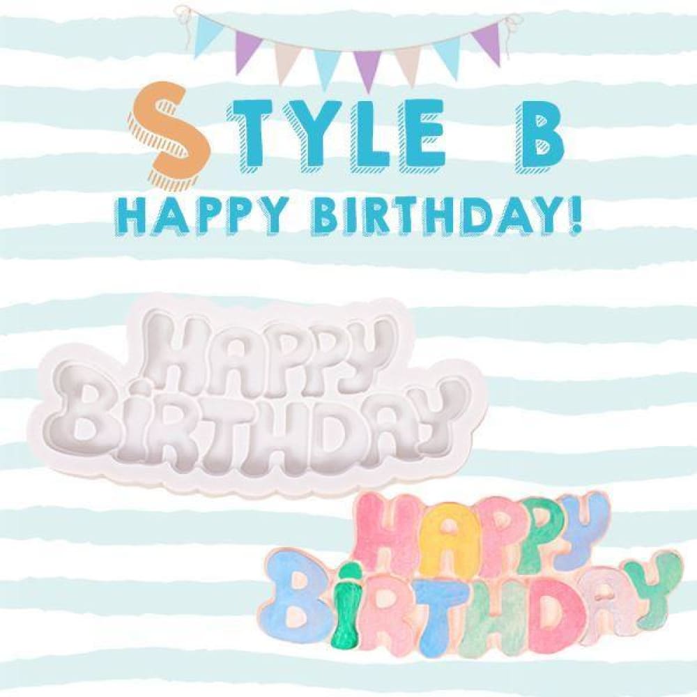 Birthday fondant mold - b - kitchen & dining