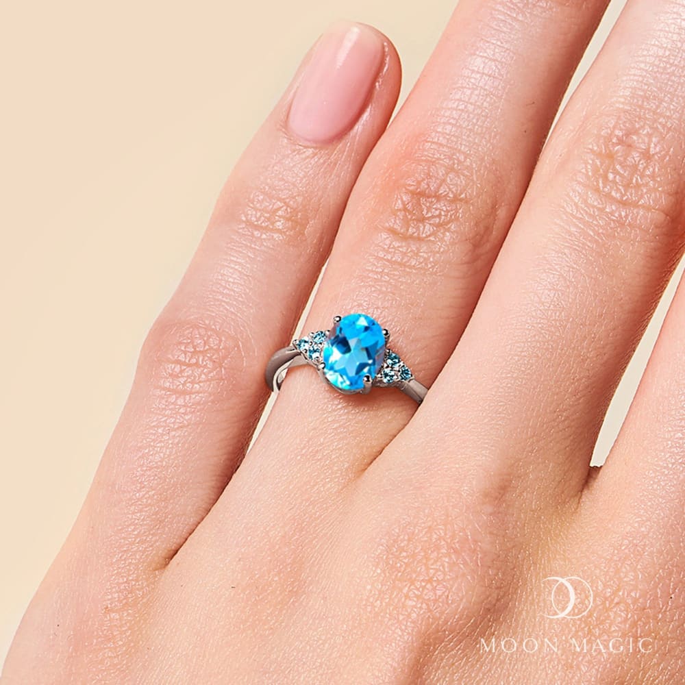 Blue topaz ring - naia - blue topaz ring