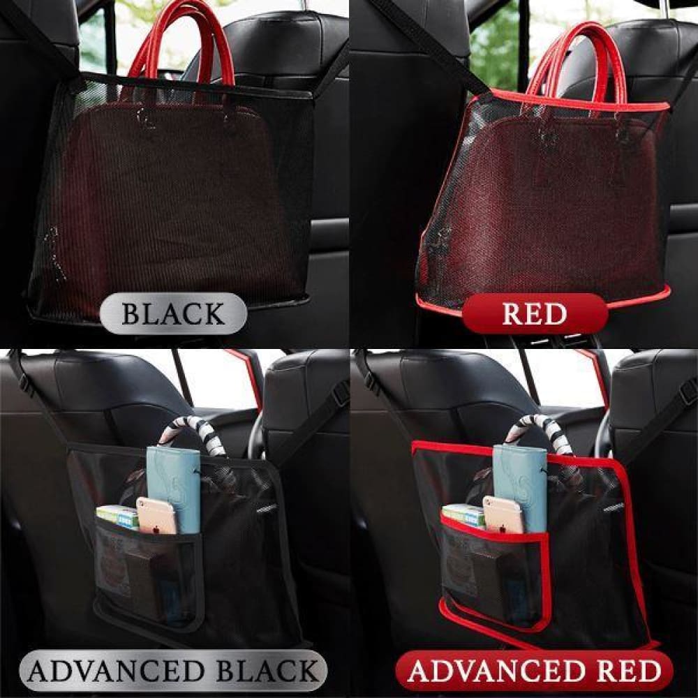 Car net pocket handbag holder - standard / black - car