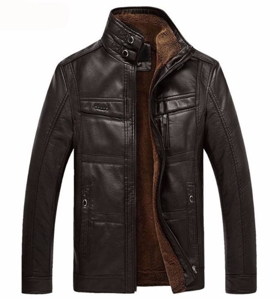 Casual/business mens leather jacket