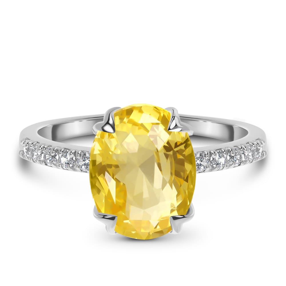 Citrine ring - harlow - 925 sterling silver / 5 - citrine 