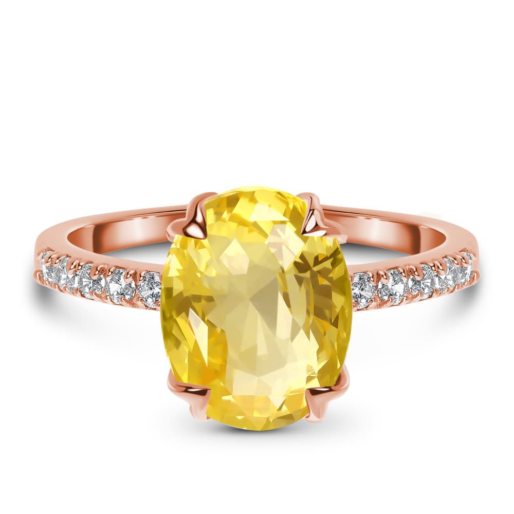 Citrine ring - harlow - 14kt rose gold vermeil / 5 - citrine