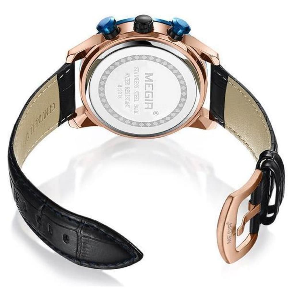 Conquest Leather Military Watch