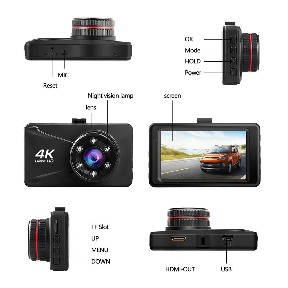 Dashcam Camera For Car, 1080P + Night Vision - ELECTRONICS-HEAVEN