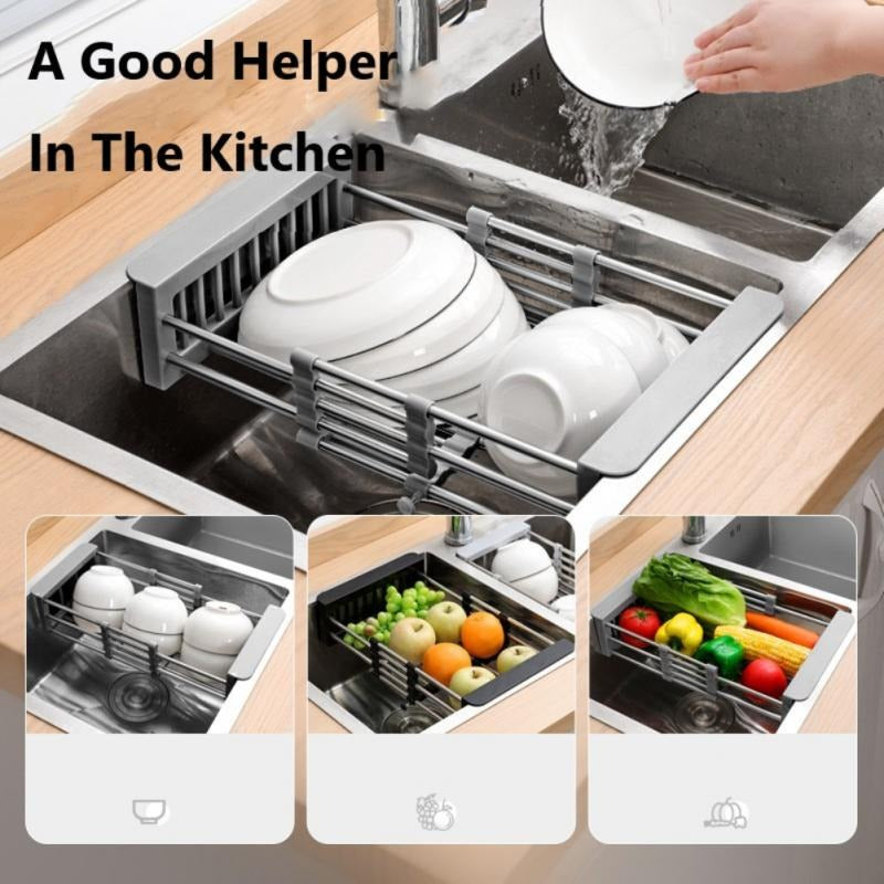 Expandable Stainless Steel Drain Rack