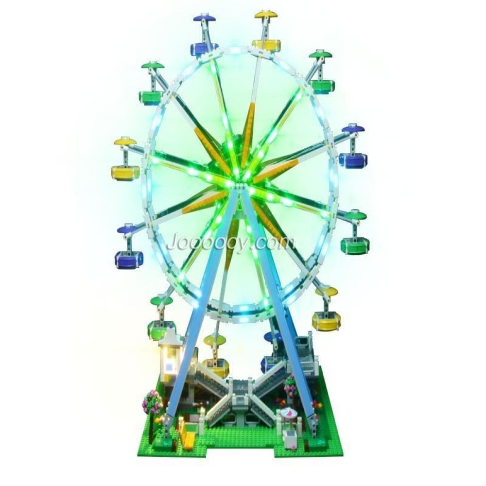 Diy led light up kit for city street ferris wheel model 