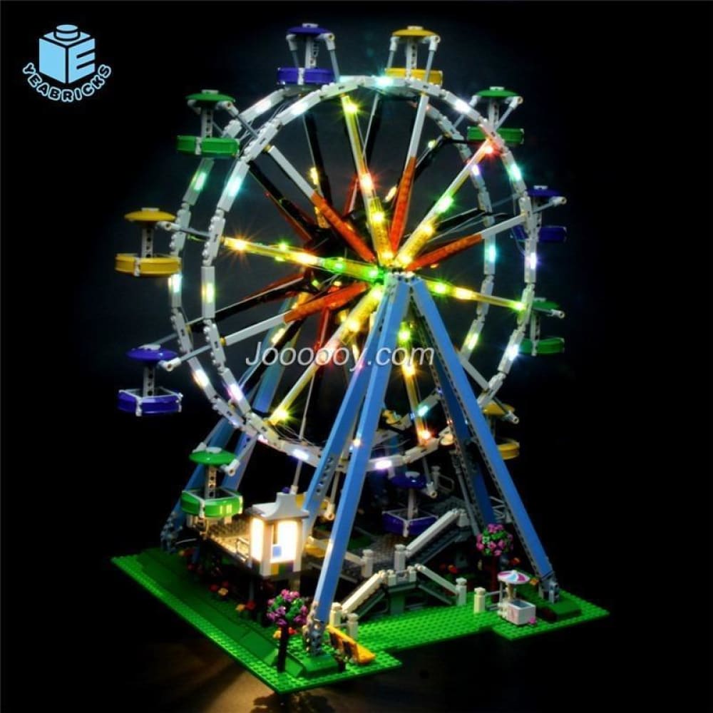 Diy led light up kit for city street ferris wheel model 