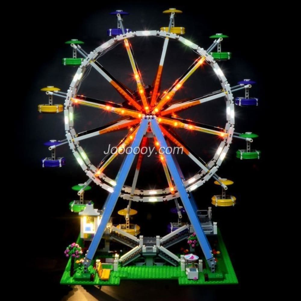 Diy led light up kit for city street ferris wheel model 