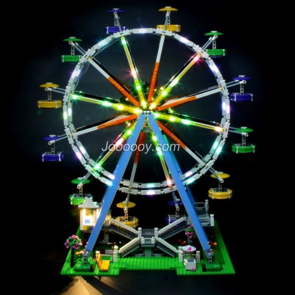 Diy led light up kit for city street ferris wheel model 