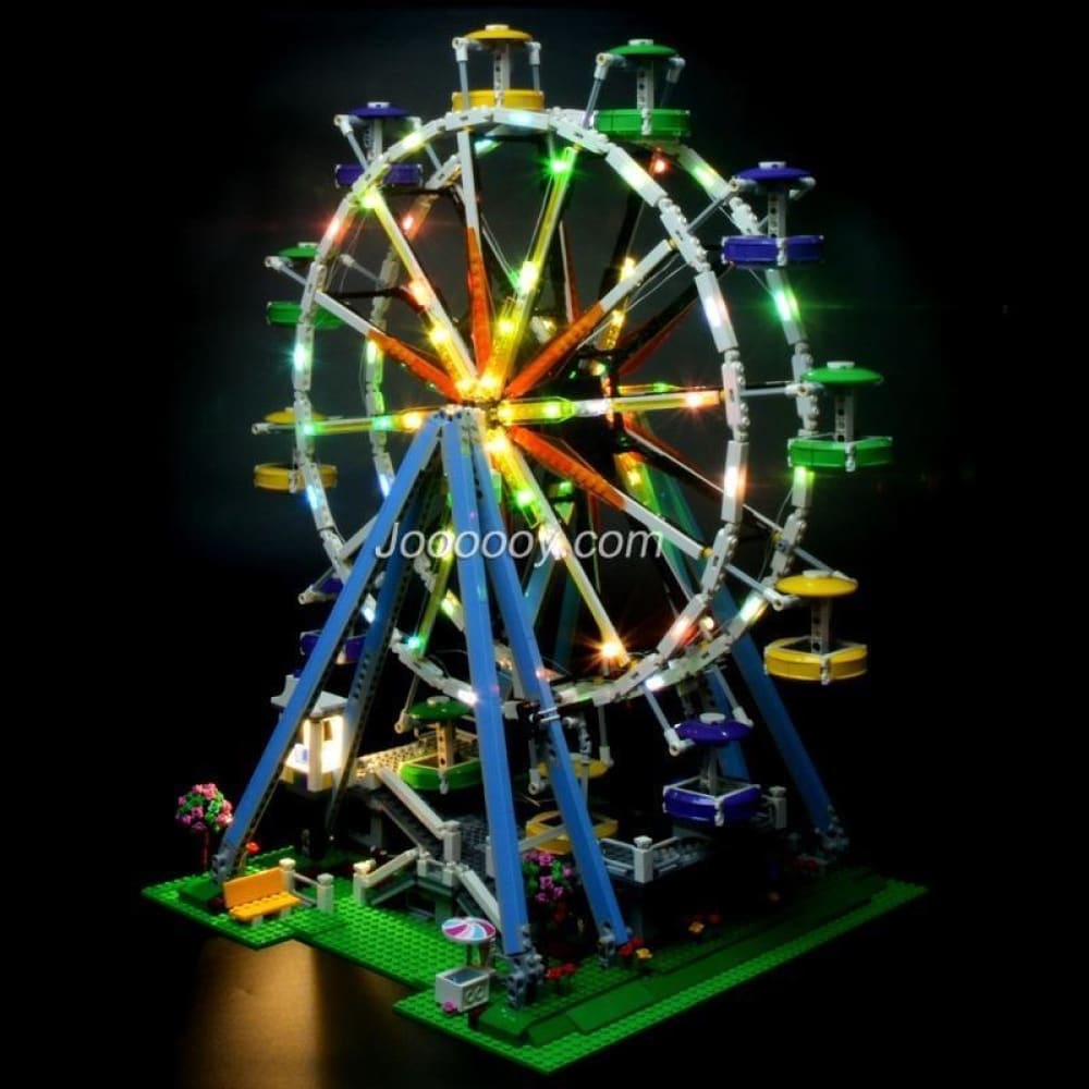 Diy led light up kit for city street ferris wheel model 