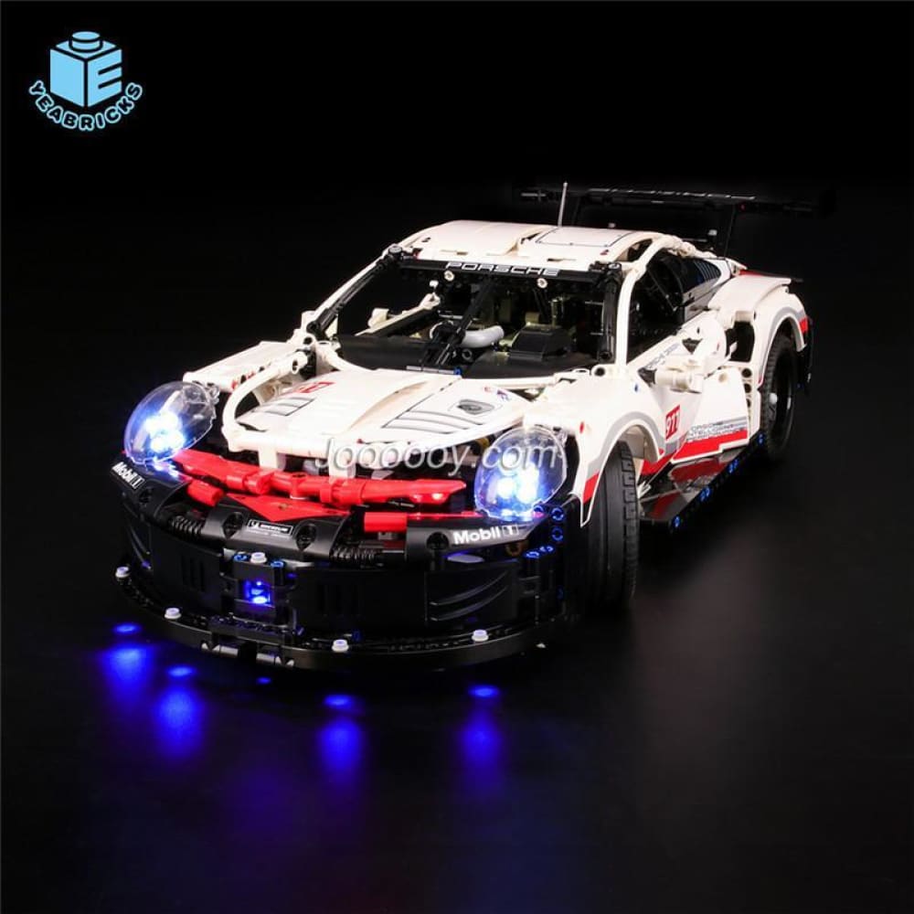 Diy led light up kit for porsche 911 rsr 42096