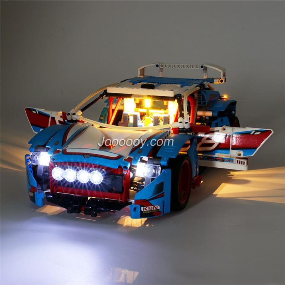 Diy led light up kit for rally car 42077