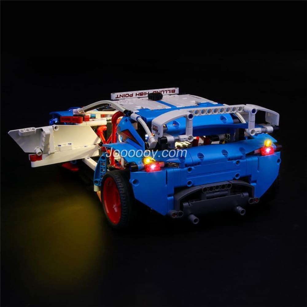 Diy led light up kit for rally car 42077