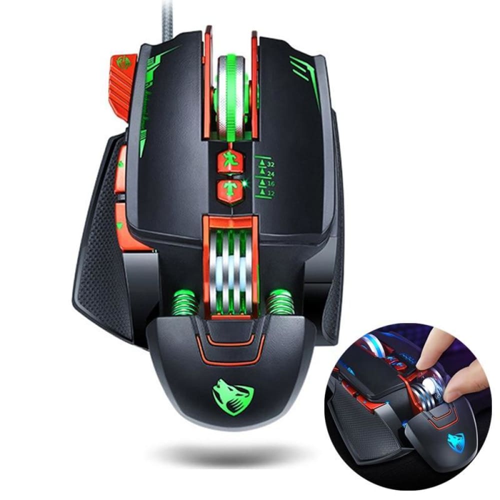 Dragon v9 8 buttons dpi adjustable led pro gaming mouse - 