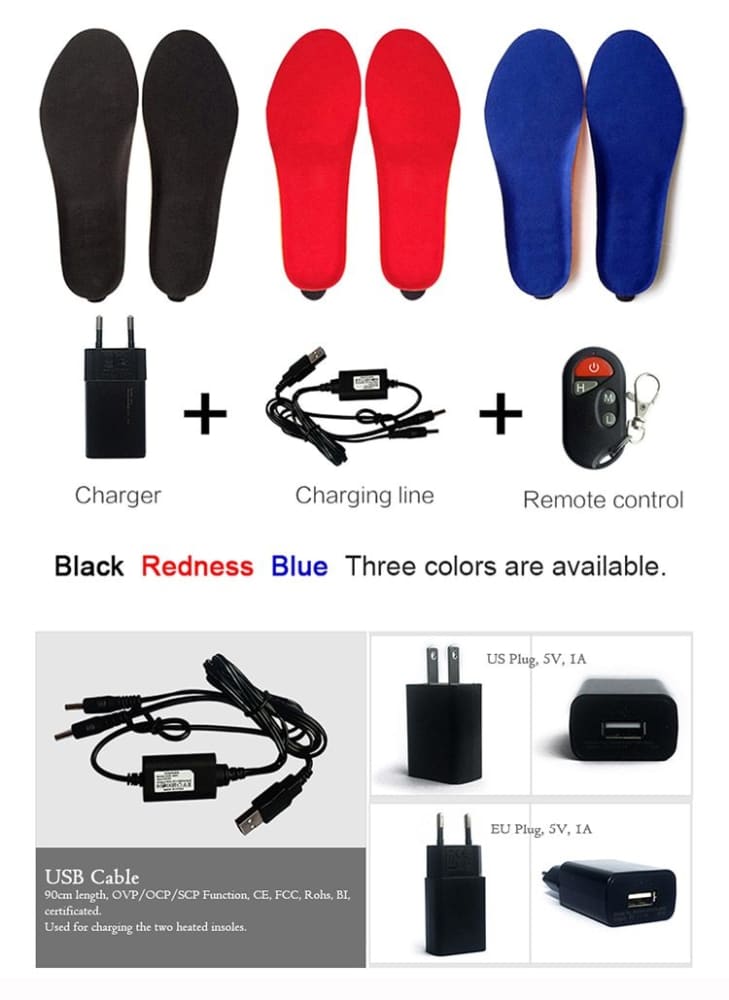 Heating Insoles With Wireless Remote 1800Mah Heating Insoles ELECTRONICS-HEAVEN 