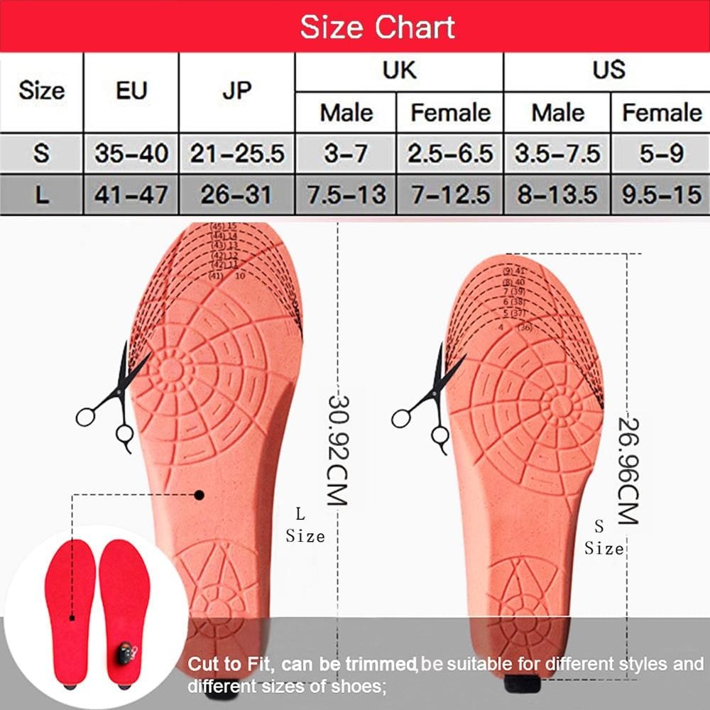 Heating Insoles With Wireless Remote 1800Mah Heating Insoles ELECTRONICS-HEAVEN 