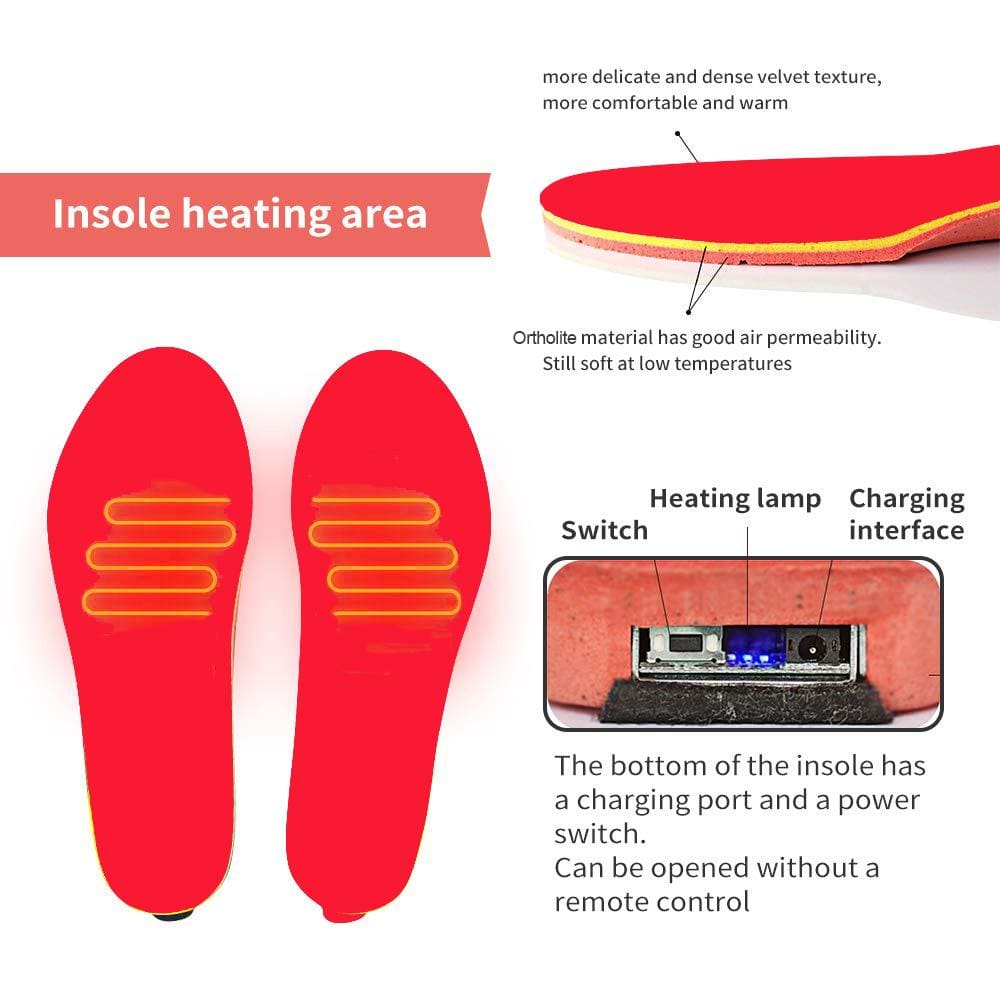 Heating Insoles With Wireless Remote 1800Mah Heating Insoles ELECTRONICS-HEAVEN 