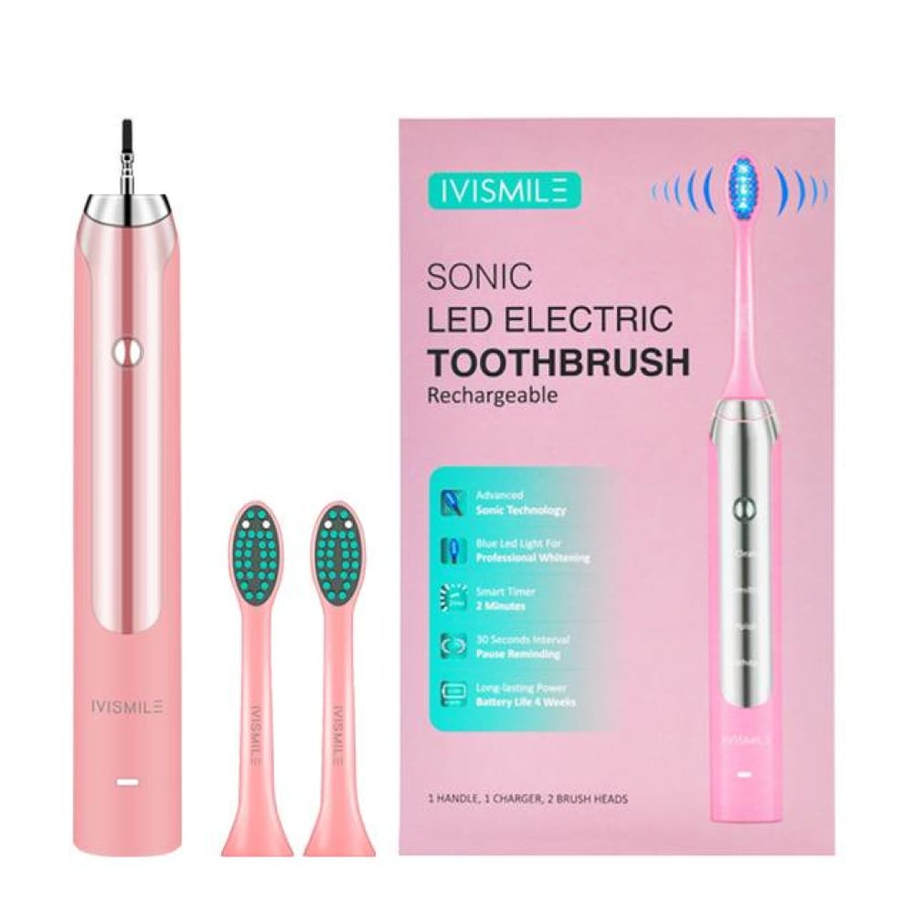 High Quality Electric Rechargeable Sonic toothbrush With 4 Cleaning Modes Electric toothbrush ELECTRONICS-HEAVEN pink Toothbrush 