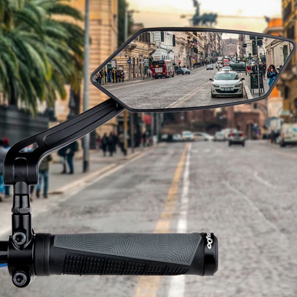 Safeglass professional bicycle rear view mirror system