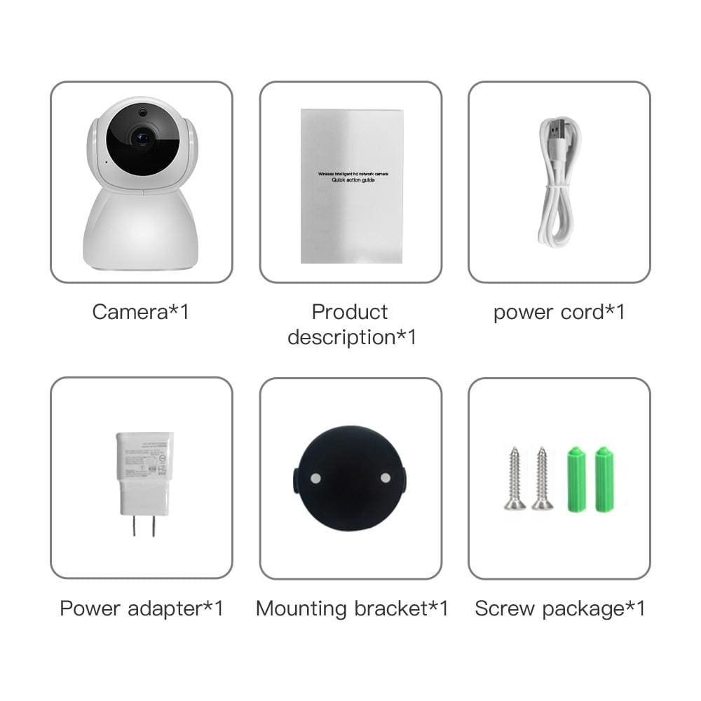 Wifi IP Camera 2MP 720P,1080P Full HD Wireless CCTV Camera 360 Degrees Pan Tilt Rotation IR Night Vision Security Surveillance - ELECTRONICS-HEAVEN